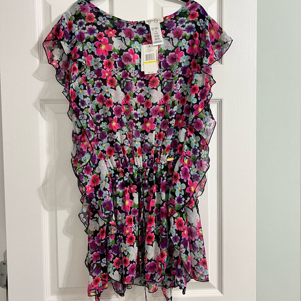 Jessica Simpson Pink and Purple Casual cover-up dress